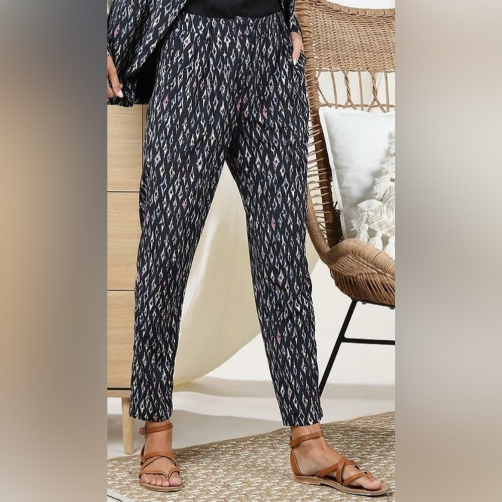 Molly Bracken Patterened Pant, Batik Black, sz 2X